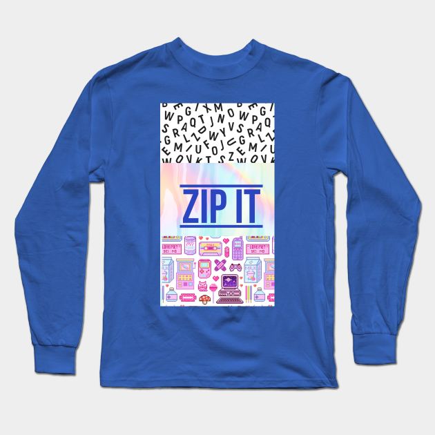 Zip it Long Sleeve T-Shirt by EnglishTi